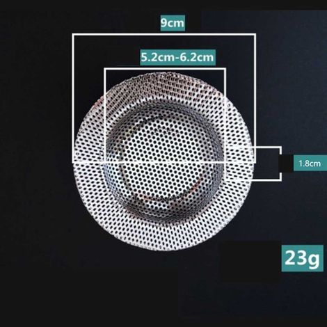 Filtre D Évacuation Pour Évier Baignoire Douche - Acier Inoxydable - 9 cm - Anti-Obstruction - Usage Cuisine Salle De Bain - 1 Pièce (1/5)