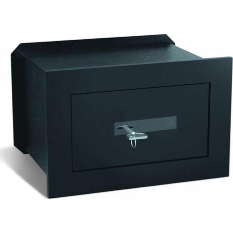 Cassaforte in acciaio con sportello e cornice anteriore  e serratura a 2 catenacci orizzontale - 31x15xH21 cm