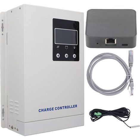 Contrôleur de charge solaire MPPT intelligent 100A, Bluetooth, alliage d'aluminium, modes de charge multiples, 12V 24V 36V 48V, régulateur photovoltaïque haute performance (1/5)