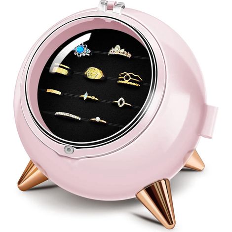 Coffret à Bijoux Fille, Boîte à Bijoux 3 Étagères avec Présentoir pour Adolescentes Enfants, Idée Cadeau Parfaite pour Activités Enfants de 7 à 10 Ans et Plus (Rose) (1/5)