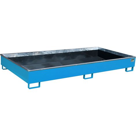 Bauer Regalwanne mit PE-Einsatz RW 2700-2 PE, lackiert, Lichtblau