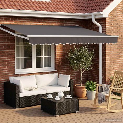 vidaXL Tettuccio Elettrico Retrattile Antracite 3 x 2 m