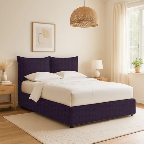 Cama de Plaza y Media Malton, Desenfundable, Hecho en Italia, Violeta (1/4)