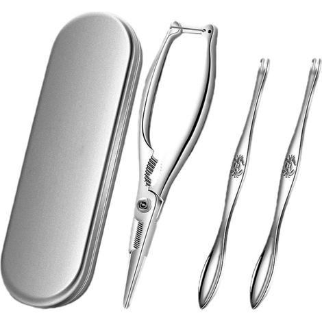 Kit Ustensiles Cuisine en Acier Inoxydable 8 Pièces pour Crabe et Homard Boîte de Rangement, Outil D'ouverture Pratique, Solide et Sûr Cuisine (1/5)