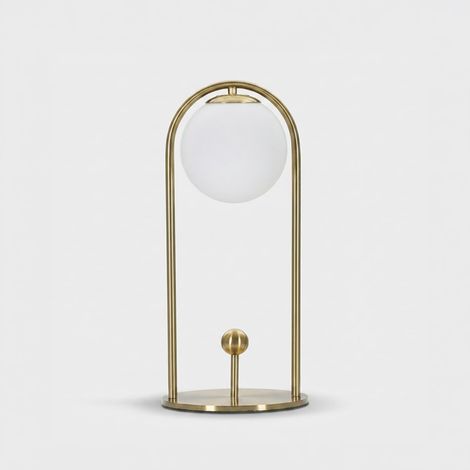 bigbuy GLAMY ARC Tischlampe Gold 47 cm mit klarem Design (1/5)