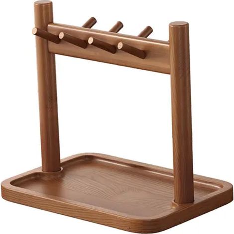 Soporte Para Llaves - Madera Maciza - 6 Ganchos Metálicos - Estilo Vintage - Para Entrada - 1 Unidad (1/5)