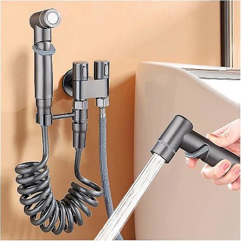 Robinet multifonction miniature à double commande 1 entrée/2 sorties, kit de robinetterie de salle de bain pour bidet et douche - c