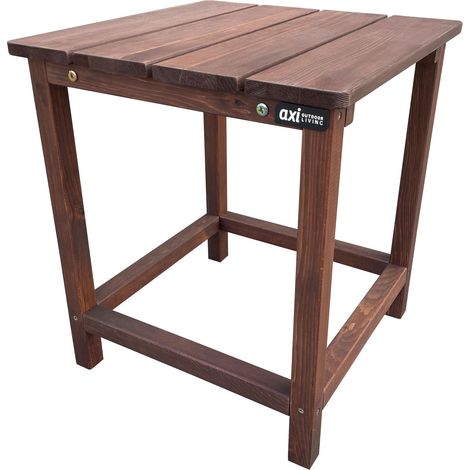 Axi Tess Table D'Appoint En Bois - Couleur Caffé  Petite, Bassse, Pour Jardin, Balcon, Terrasse  Tconsole Pour L'Extérieur - 40,5 X 40,5 X 46 Cm