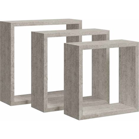 Maison Exclusive - Würfelregale 3 Stk. Betongrau (1/5)