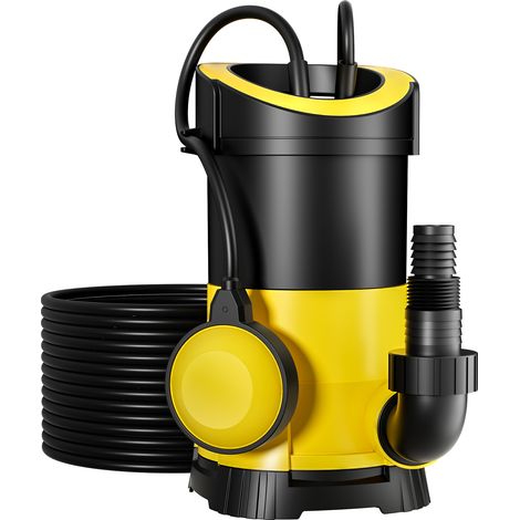 Wiltec Pompa sommersa acque nere 7000 l/h 400 w prevalenza 7,5 m Elettropompa a immersione