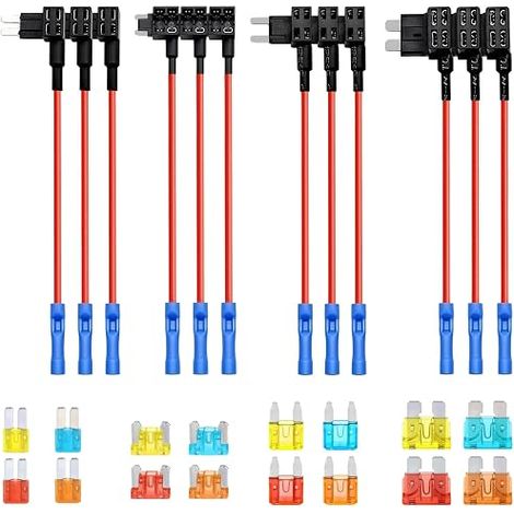 Lot de 12 distributeurs de fusibles de voiture standard Mini Micro Micro2 plats (1/5)