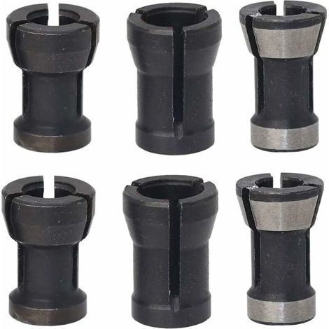 Stück HSS-Spannzangen-Fräskopf-Adapterkonverter für Bohrmaschinen, Graviermaschinen, Trimmer, elektrische Holzbearbeitungs-Fräsen, Spannzangenhalter (6/6,35/8 mm)