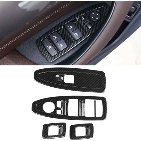 4-teiliger Fensterbedienrahmen in Carbonfaser-Optik für BMW X1 2016-2019 (1/5)