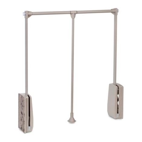Emuca Kleiderlift für Garderoben Hang, 830 - 1150, Bemalte Steinfarbe, Stahl und Kunststoff