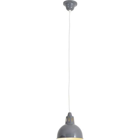 Naeve Desira Plafonnier suspendu dôme gris 1xE27