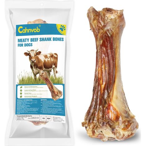 Os pour Chien avec Viande - Friandises pour Chien Os de Jarret de Bœuf 20cm, sans Peau de Bœuf Naturelle à Ingrédient Unique, Durable, Promeut la Santé Dentaire, à Macher (Cadeaux Chiens) (1/5)