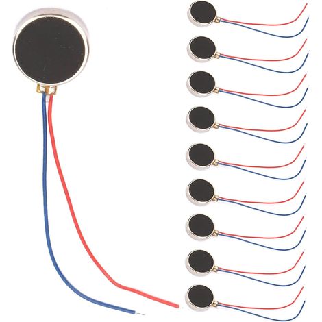 Lot de 10 Moteurs Vibrants DC - 10 Pièces - Métal Compact - Vibration 3V 11000tr/min - Pour Électronique Portable - 10x2,7mm (1/5)
