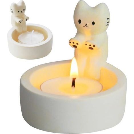 Candle Holders, Cat Candle, Cute Cat Candle, Funny Cat Paw Warmer Candle Holder, Decorative Home Candle Holder, Home Decor Gifts (1/4)