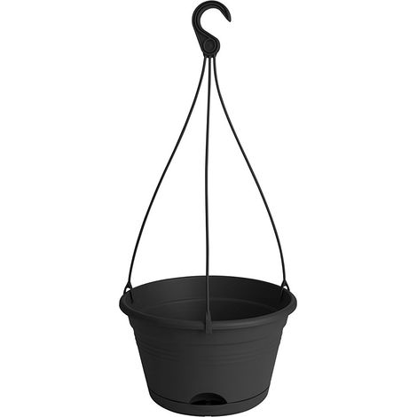 ELHO VASO GREEN BASICS HANGING BASKET 28CM NERO