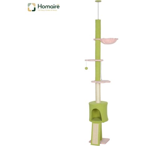 Grüner Kratzbaum 30 x 25 x 240 cm HOMAIRE (1/5)