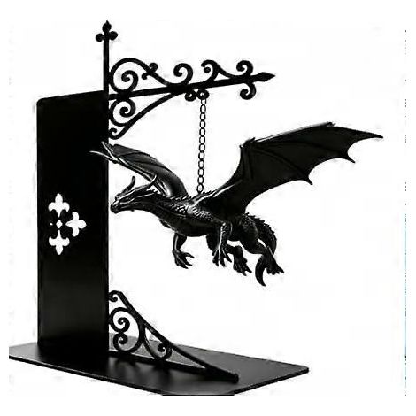 Lampe de bibliothèque dragon flottant, veilleuse LED lumière chaude, décoration féérique coin lecture, ornement, cadeau pour amoureux des livres 001 (1/5)