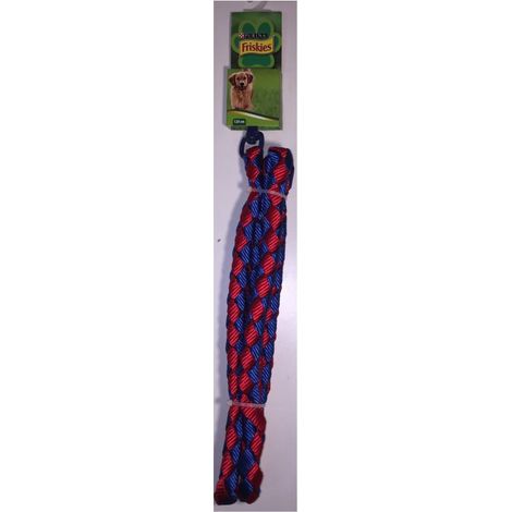 Laisse 120cm en Nylon Rouge et Bleu - Friskies Purina