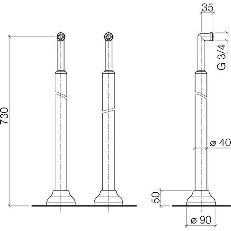 Dornbracht 12943360-00 Pièce de raccordement de rechange (1/3)