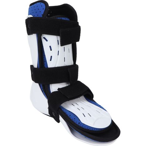 Attelle orthopédique courte pour cheville et pied tombant, avec plaque de protection antérieure, pour blessures à la cheville et au pied, entorse, fracture du pied droit (taille S). (1/5)
