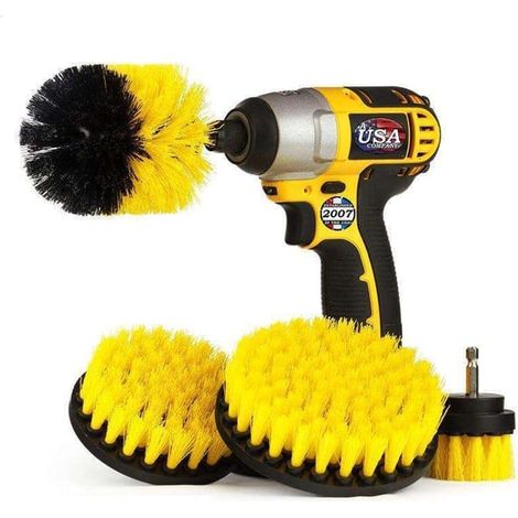 Lot de 4 brosses de nettoyage pour perceuse/tournevis-Lot de 4 brosses de nettoyage pour perceuse/tournevis (1/4)