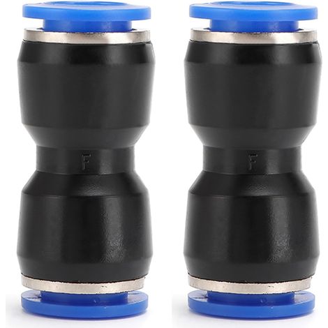 Connecteur pneumatique 2PCS coude/droit/type Y/T-Type/Réducteur de tube d'air pour la connexion rapide tuyauterie d'air, outils pneumatiques (réduction du raccord 10 mm à 8 mm) - Straight Fitting 12mm (1/5)