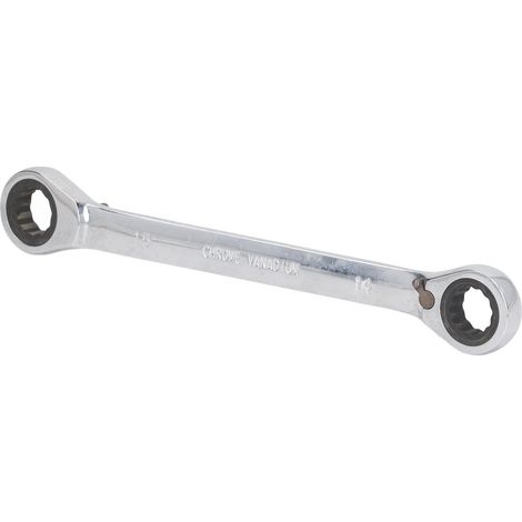 Clé à cliquet double, en acier au chrome-vanadium à usage général, avec engrenage antidérapant à 72 dents. (1/5)