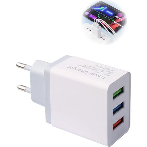 Chargeur USB, 15 W 3 A Prise USB Multiple 3 Ports Adaptateur Compatible avec 14/13/12/11/X, tablettes (1/5)