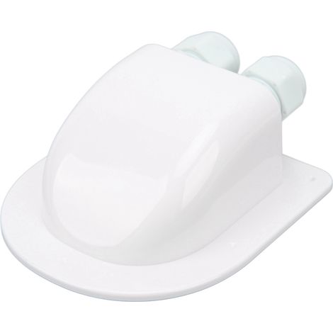 Ortviai Boîte de passage étanche IP68 pour câbles solaires – 2 entrées 8 mm, blanc, fixation vis ou colle, pour toit de camping-car, bateau ou yacht