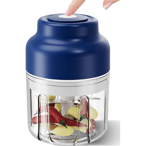 Mini Hachoir Électrique De 250 Ml, Mélangeur Électrique Sans Fil, Interrupteur À Clic, Tasse Transparente, Machine À Ail Électrique De Grande Capacité Pour Oignons, Ail, Légumes