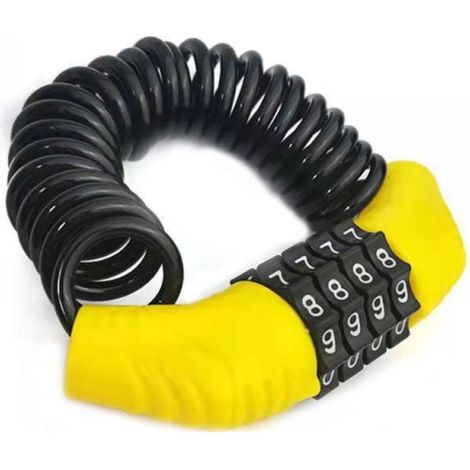 Antivol portable pour casque de moto, antivol à combinaison pour vélo, Ø4 150 cm, pour motos, vélos de route de montagne (1/4)