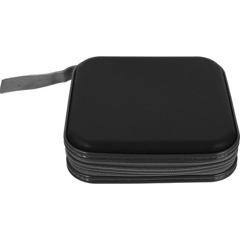 Étui Porte-CD Portable Noir en Plastique Grosse Capacité de 40 Disques, pour Rangement la Maison Voiture (1/5)