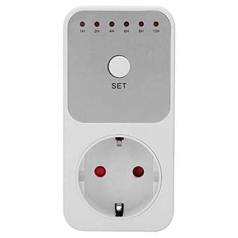 Commutateur de sortie d'alimentation du temporisateur, contrôleur de commutateur de compteur à rebours plug-in 6 types de compteur à rebours avec 1-10 heures, UE 220V (1/4)