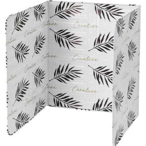 Protector antisalpicaduras para estufa, sartén, aceitera, papel de aluminio, protector de pantalla 84,5 x 32,5 cm, estampado floral