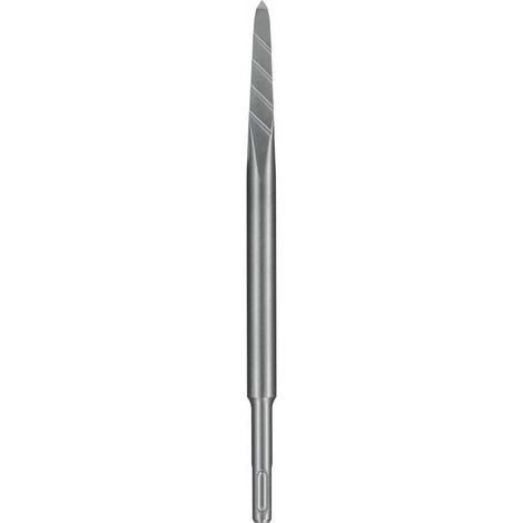 Burin Pointu en Acier Trempé DEMOLISHER Plus - Pointe Ultra Dure - Travaux Lourds Béton, Pierre Lt. 250 mm x Q. SDS+ - Diamwood