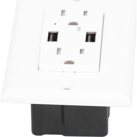 GFCI USB Slim Steckdose mit Fehlerstromschutzschalter (FI-Schalter) AC125V LD‑URL15A A+A 3,6A (1/5)