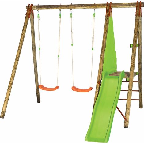 Balançoire en bois 2,30 m Topwood DANI - 4 enfants