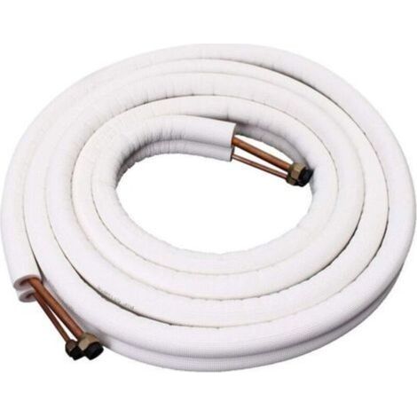 Liaison cuivre 1/4-3/8 3m - Tuyau En Cuivre Isolé - Climatiseur Tuyaux Raccords - double paire de tubes à bobine (1/5)