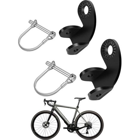 Kit d'attelage pour remorque vélo - Barre de remorquage noire avec goupille de sécurité - Adaptateur d'attelage - Remorque vélo (1/5)
