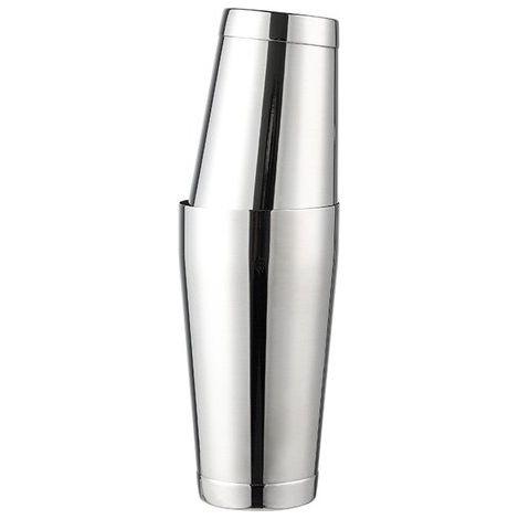 Coctelera Boston, 600/700 ml, Juego de 2, Plateada, Acero inoxidable, Duradera y resistente a la corrosión, Mezcla bebidas rápidamente (1/5)