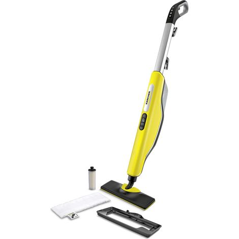 Kärcher SC 3 Upright EasyFix - Scopa vapore pronta in 30 secondi, Con Kit pavimenti, 1900W, Completo di Accessori, panno Easyfix e Filtro Anticalcare, Giallo/Nero (1/4)