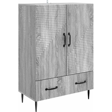 Sideboard Graues Sonoma 66 x 34,5 x 95 cm Holzwerkstoff vidaXL