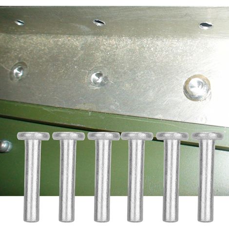 100 Stück GB867 M4 Flachkopf-Aluminiumnieten, Flachkopf-Blindnieten (M425) (1/5)