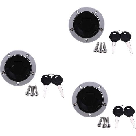 3X Motorcykel Bränsletanklock Nyckellås för Kawasaki Z800 Z750R Zx14 Kle650 Z1000 Z750 (1/5)