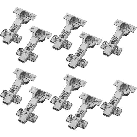 Blum Topfband Schrankscharnier 110° 71B3580 Eckanschlag SoftClose 3D-Verstellung, inkl. Montageplatte 174E6100 - 10er Set (1/5)