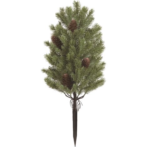 Arbre De Noël En Cèdre Artificiel - 55 Cm - Pour Extérieur Et Intérieur - Avec Piquet De Sol Et Pommes De Pin - Remplissage Pour Urne De Noël - 1 Pièce (1/4)